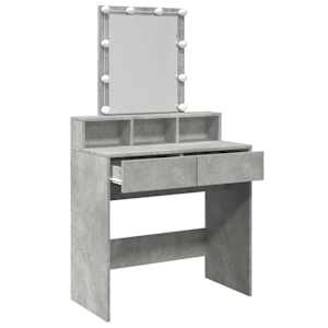Toaletní stolek s LED betonově šedý 80 x 41 x 144,5 cm - obrázek 9