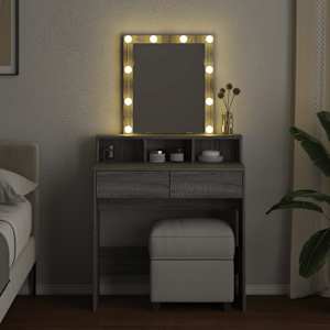 Toaletní stolek s LED šedý sonoma 80 x 41 x 144,5 cm - obrázek 3