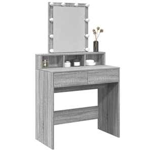 Toaletní stolek s LED šedý sonoma 80 x 41 x 144,5 cm - obrázek 4