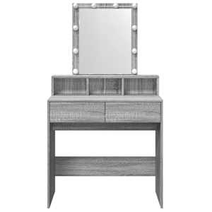 Toaletní stolek s LED šedý sonoma 80 x 41 x 144,5 cm - obrázek 5