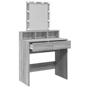 Toaletní stolek s LED šedý sonoma 80 x 41 x 144,5 cm - obrázek 9