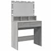 vidaXL tualettlaud LEDiga, hall Sonoma tamm, 80x41x134,5 cm