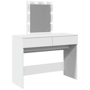 Toaletní stolek s LED bílý 100 x 40 x 130 cm - obrázek 8