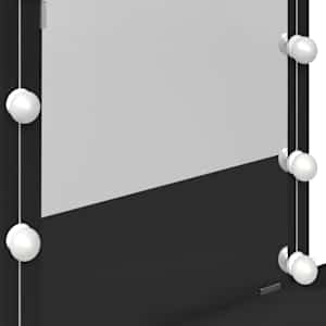 Toaletní stolek s LED černý 100 x 40 x 130 cm - obrázek 12