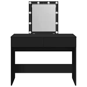 Toaletní stolek s LED černý 100 x 40 x 130 cm - obrázek 5