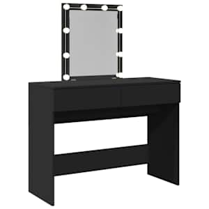 Toaletní stolek s LED černý 100 x 40 x 130 cm - obrázek 8