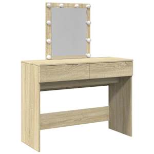 Toaletní stolek s LED dub sonoma 100 x 40 x 130 cm - obrázek 2
