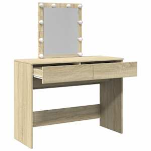 Toaletní stolek s LED dub sonoma 100 x 40 x 130 cm - obrázek 9