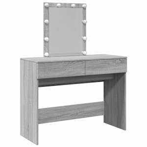Toaletní stolek s LED šedý sonoma 100 x 40 x 130 cm - obrázek 2