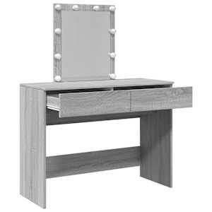 Toaletní stolek s LED šedý sonoma 100 x 40 x 130 cm - obrázek 9