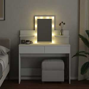 Toaletní stolek s LED bílý 100 x 40 x 130 cm - obrázek 3