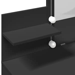 Toaletní stolek s LED černý 100 x 40 x 130 cm - obrázek 12