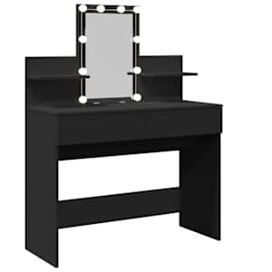 Toaletní stolek s LED černý 100 x 40 x 130 cm - obrázek 8
