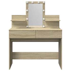 Toaletní stolek s LED dub sonoma 100 x 40 x 130 cm - obrázek 5
