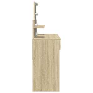 Toaletní stolek s LED dub sonoma 100 x 40 x 130 cm - obrázek 6