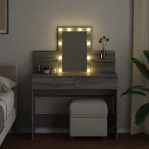 Toaletní stolek s LED šedý sonoma 100 x 40 x 130 cm - obrázek 3