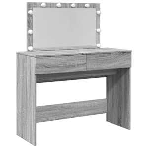 vidaXL tualettlaud LEDiga, hall Sonoma tamm, 100x40x120 cm