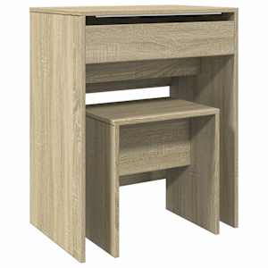 vidaXL tualettlaud taburetiga, Sonoma tamm, 60x40x113,5 cm