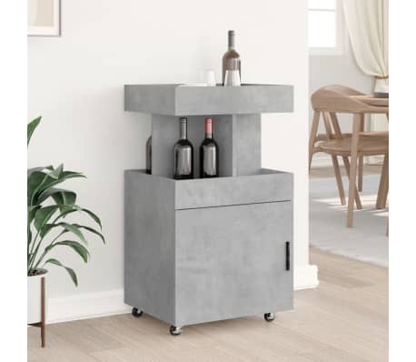 vidaXL Barvagn betonggr&aring; 50x41x89 cm konstruerat tr&auml;