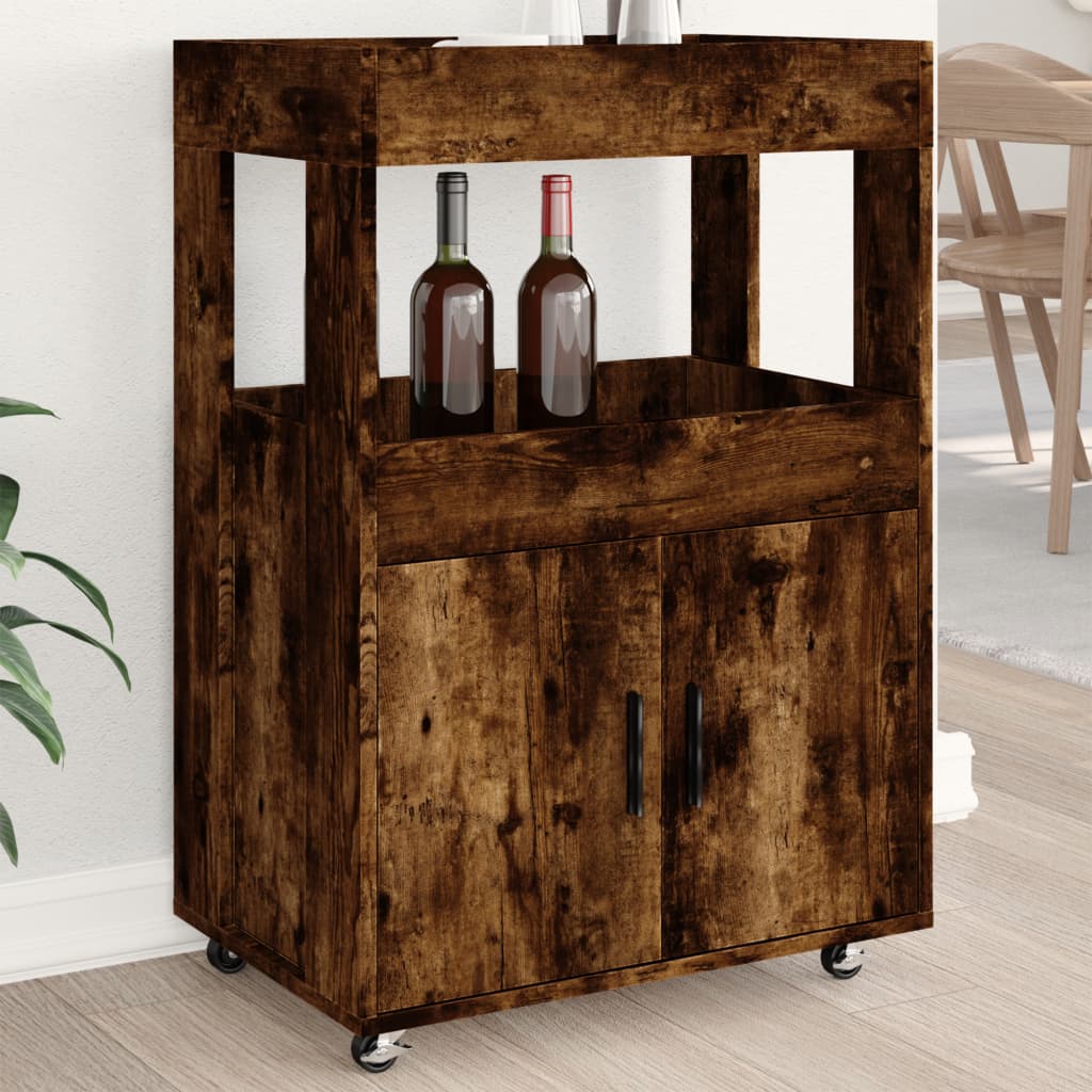 Barwagen Räuchereiche 60×39,5×89 cm Holzwerkstoff