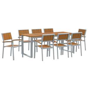 vidaXL Aia s&ouml;&ouml;gilaudade komplekt 9 tk Hall 200 x 90 x 75 cm