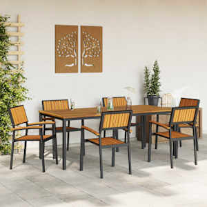 Skládací židle 6 pcs Hnědá 56 x 57 x 87 cm - obrázek 3