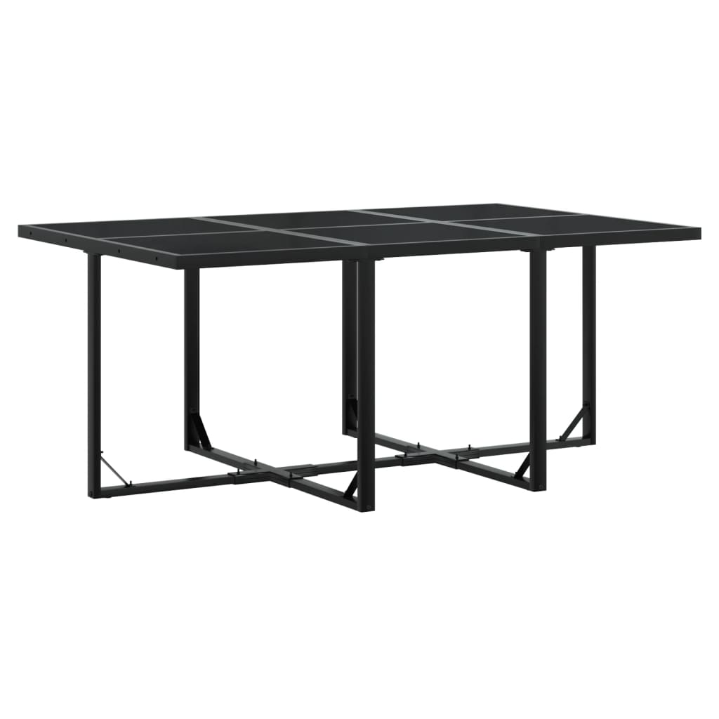 vidaXL 7-delige Tuinset met kussens poly rattan zwart afbeelding