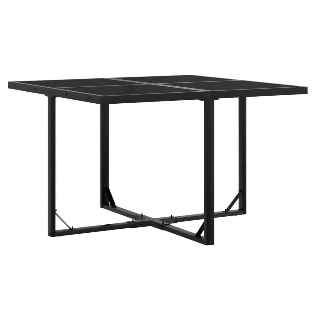 vidaXL 9-delige Tuinset poly rattan zwart afbeelding