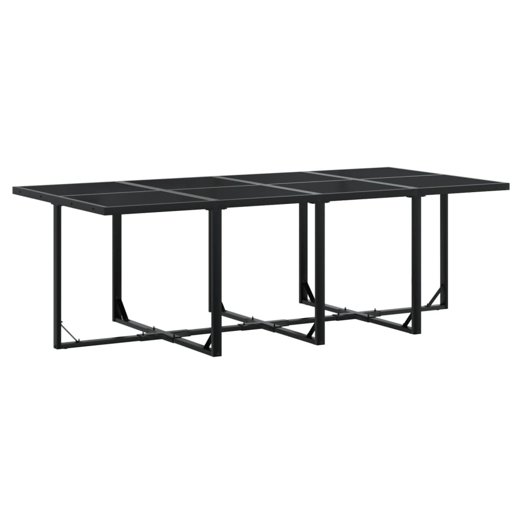 vidaXL 9-delige Tuinset poly rattan zwart afbeelding