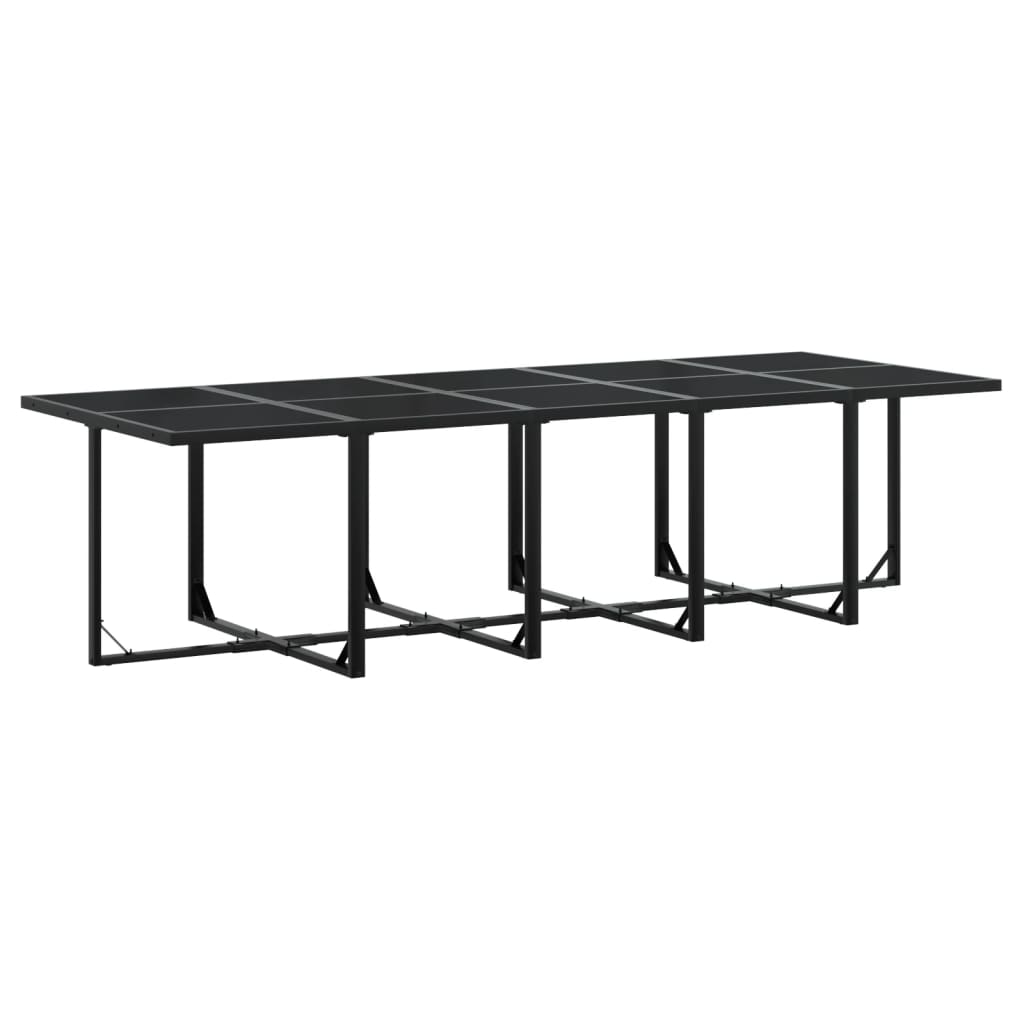 vidaXL 15-delige Tuinset met kussens poly rattan zwart afbeelding