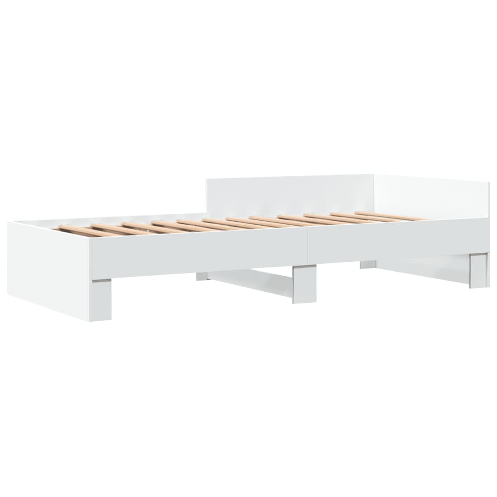 vidaXL Bedframe bewerkt hout wit 100x200 cm afbeelding