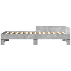 Rám postele betonově šedý 100 x 200 cm kompozitní dřevo - obrázek 4