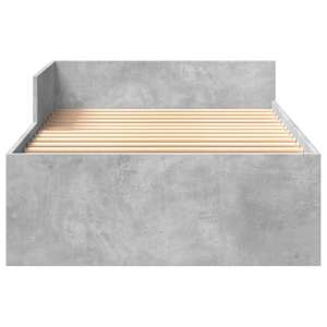 Rám postele betonově šedý 100 x 200 cm kompozitní dřevo - obrázek 5