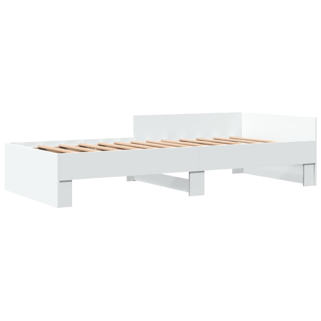 vidaXL Bedframe bewerkt hout wit 90x190 cm afbeelding