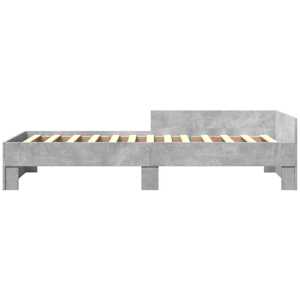 Rám postele betonově šedý 90 x 190 cm kompozitní dřevo - obrázek 4