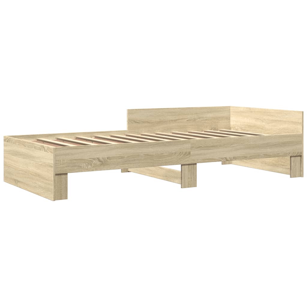 vidaXL Bedframe zonder matras hout sonoma eikenkleurig 75x190 cm afbeelding