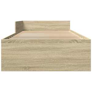 Rám postele bez matrace dub sonoma 75 x 190 cm kompozitní dřevo - obrázek 5
