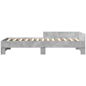 Rám postele betonově šedý 75 x 190 cm kompozitní dřevo - obrázek 4