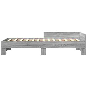 Rám postele šedý sonoma 75 x 190 cm kompozitní dřevo - obrázek 4