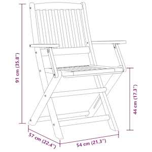 3dílný skládací bistro set masivní akáciové dřevo - obrázek 10