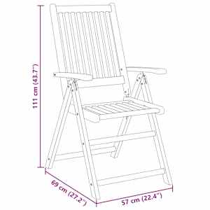 7dílný zahradní jídelní set 180x90x75 cm masivní akáciové dřevo - obrázek 10
