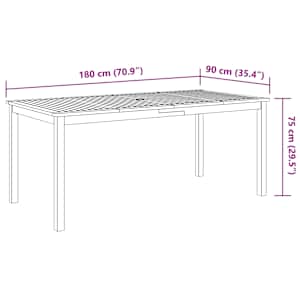 9dílný zahradní jídelní set 180x90x75 cm masivní akáciové dřevo - obrázek 9