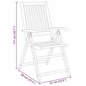 9dílný zahradní jídelní set 180x90x75 cm masivní akáciové dřevo - obrázek 10