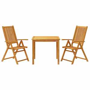 3dílný zahradní jídelní set 85x85x74 cm masivní akáciové dřevo - obrázek 2