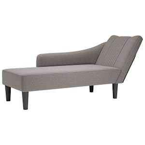 Lenoška s pravou područkou taupe textil - obrázek 1