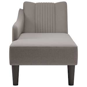 Lenoška s pravou područkou taupe textil - obrázek 4