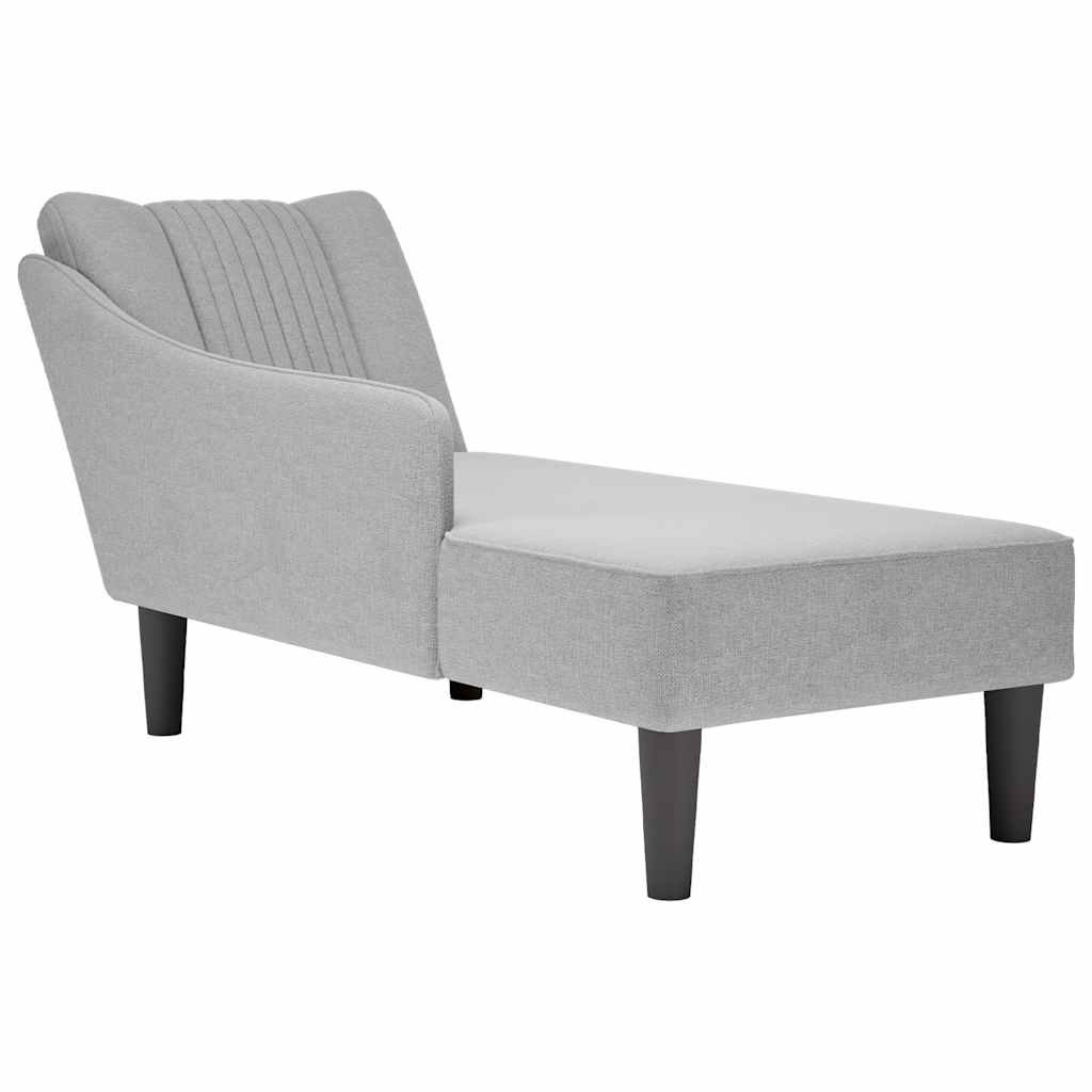 vidaXL Chaiselongue mit Rechter Armlehne Wolkengrau Stoff