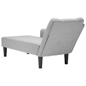 Lenoška s pravou područkou šedá textil - obrázek 6