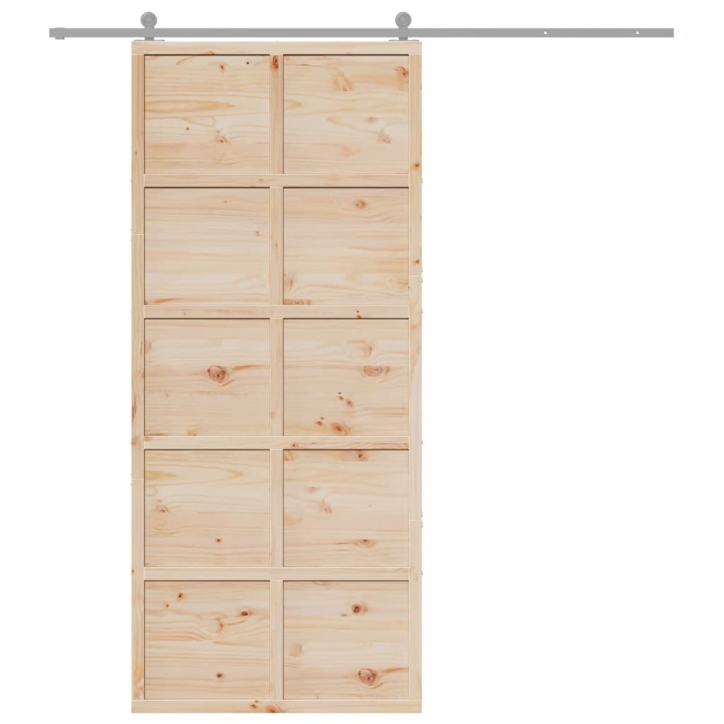 vidaXL Ușă de hambar, 90x208 cm, lemn masiv de pin