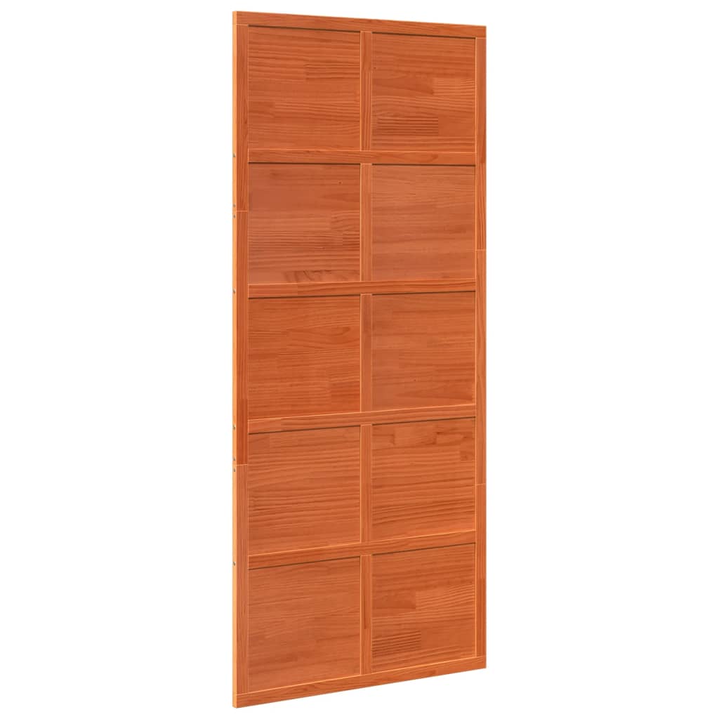 vidaXL Posuvné dveře voskově hnědé 90 x 208 cm masivní borové dřevo